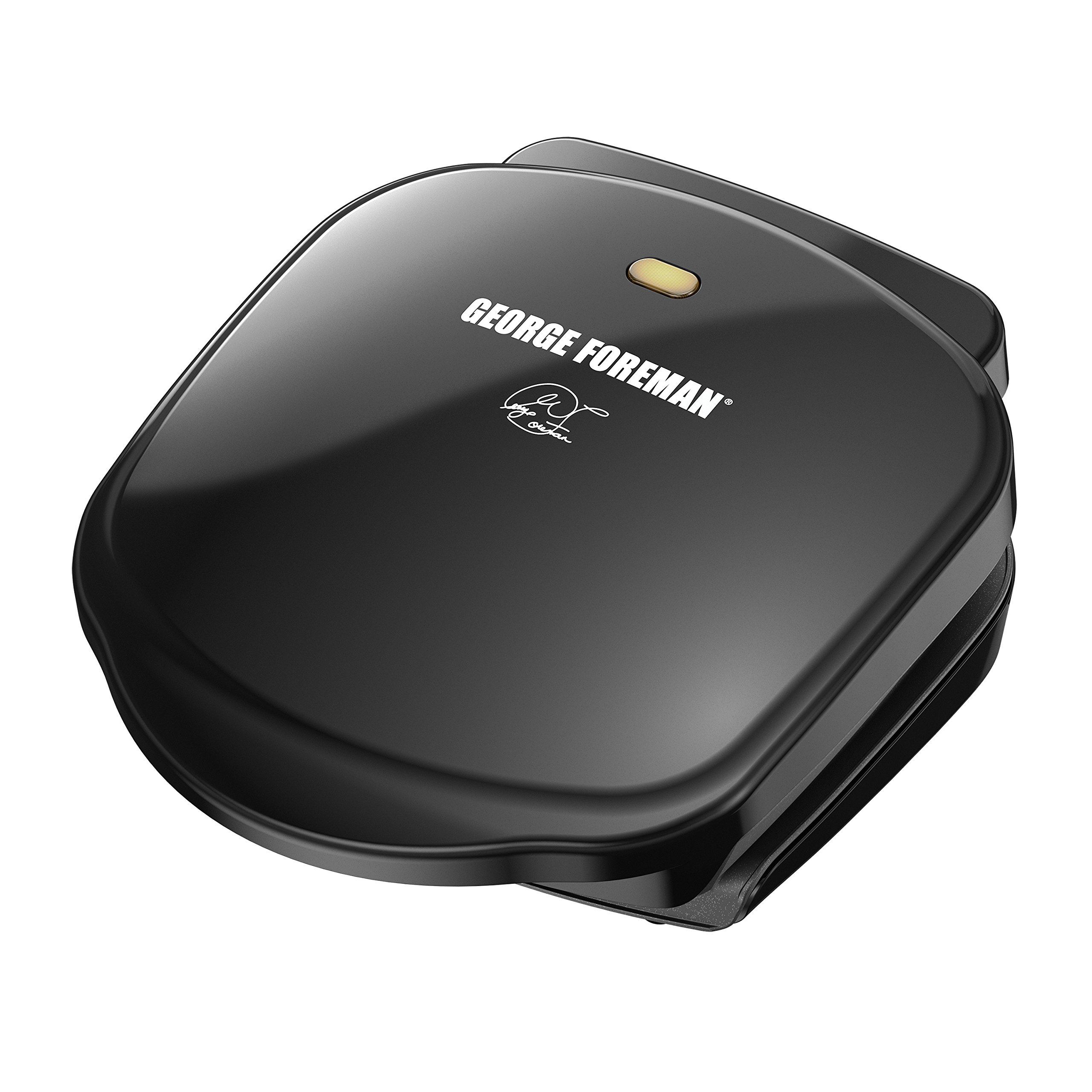 Version 1.0.0 George Foreman 2-Serving Classic Plate Electric Indoor Grill and Panini Press, Black, GR10B - Image 1
