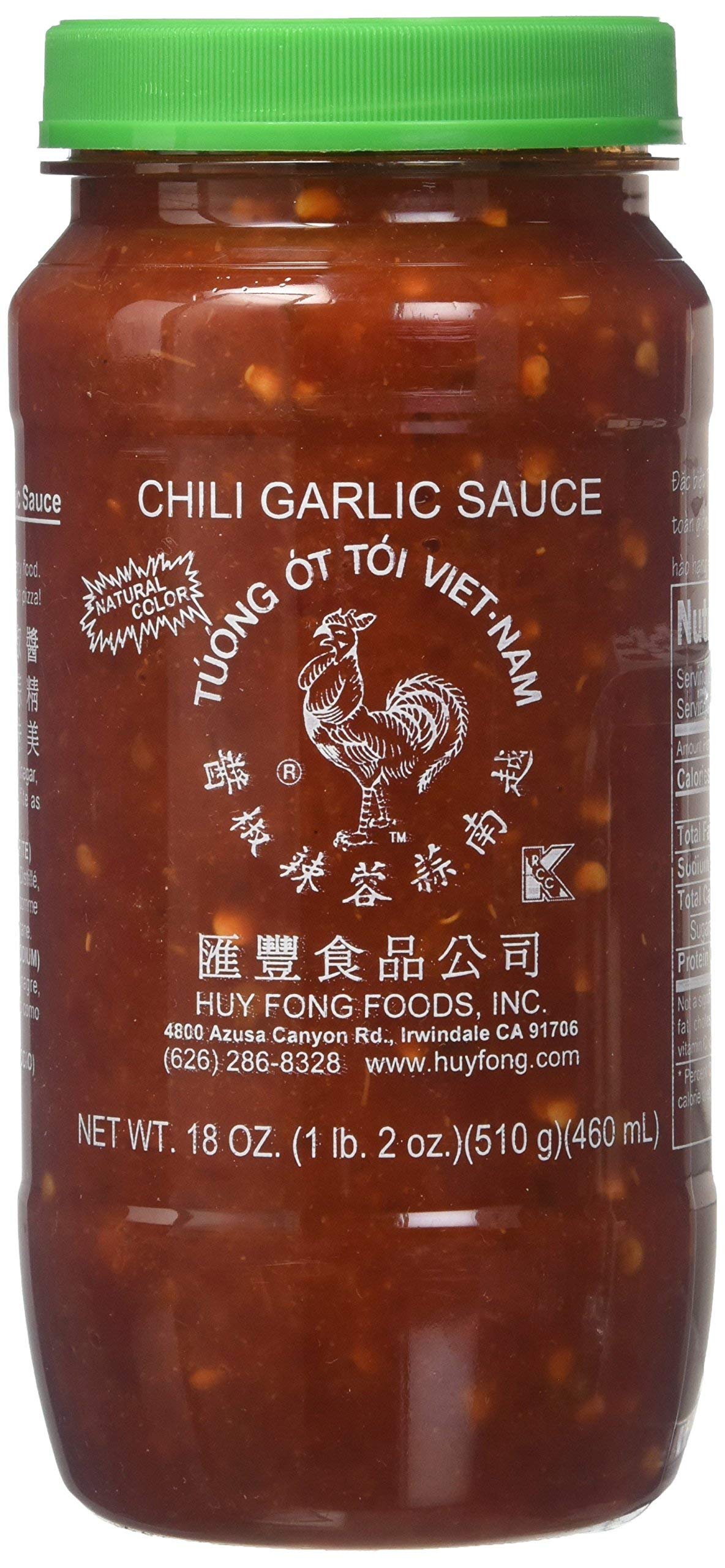 81EBFiAeCBL.jpg Huy Fong Sauce Chili Garlic,18 oz, 2 Pack - Image 1