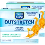 Fresh Step Outstretch, Clumping Cat Litter, Advanced, Unscented, Extra Large, 32 Pounds total (2 Pack of 16lb Boxes)