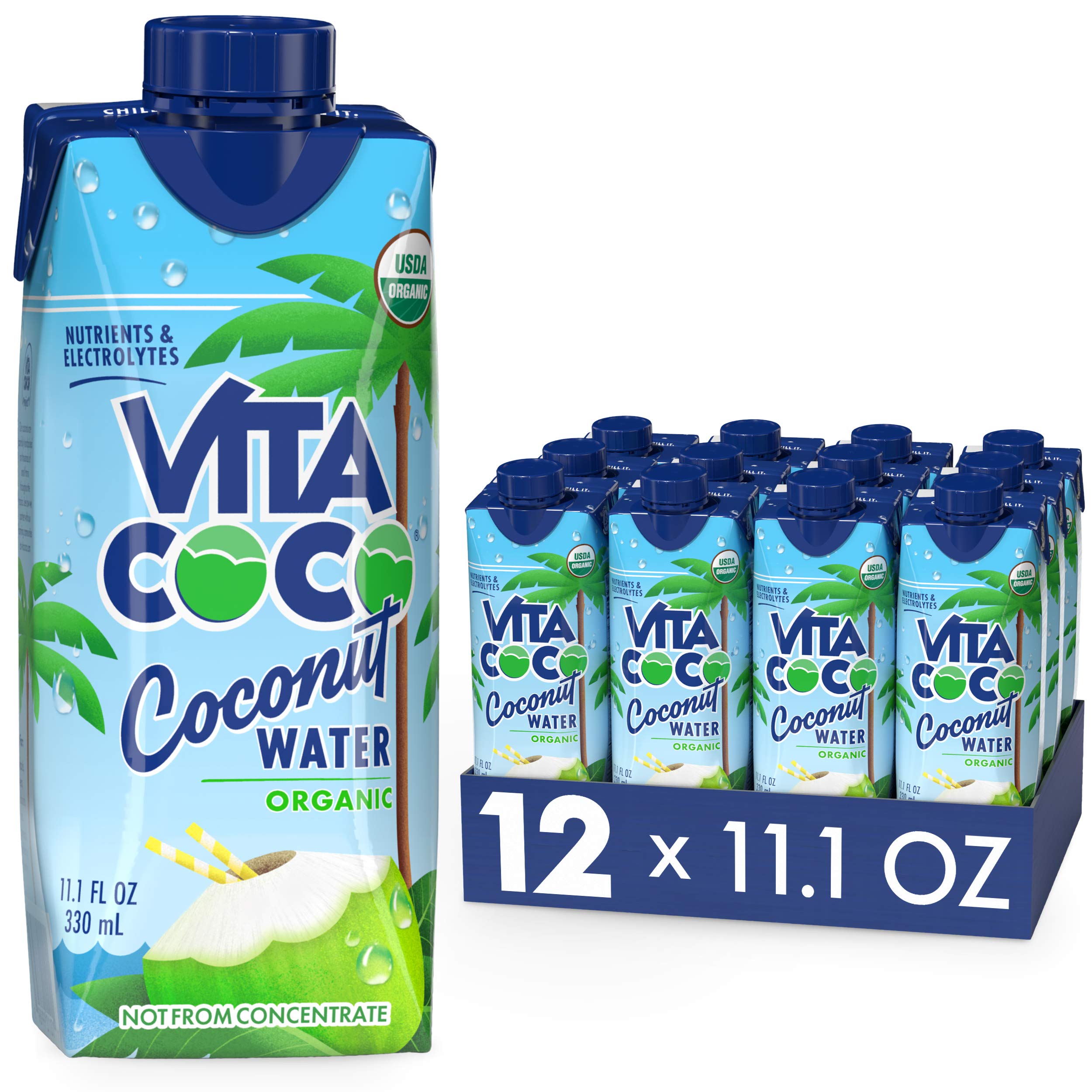81R-aAwCKWL Vita Coco Coconut Water, Pure Organic | Refreshing Coconut Taste | Natural Electrolytes | Vital Nutrients | 11.1 Oz (Pack Of 12) - Image 1