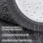 OLANLY Area Rugs for Living Room Bedroom, Machine Washable 4x5.9 Feet Soft Fluffy Shaggy Bedside Rug, Indoor Floor Carpet for Kids Girls and Boys, Dorms, Nursery Rooms, Home Decor Aesthetic, Grey - Image 2