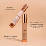 YENSA Serum Foundation Makeup - Super Silk Full Coverage Foundation Enriched with Peptides, Vitamin C & Ferulic Acid to Help Reduce Fine Lines, Wrinkles & Dark Circles - Deep 2 (1 oz) - Image 4