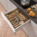 Utopia Kitchen Expandable Bamboo Drawer Organizer for Kitchen Utensils, Flatware, and Cutlery - Silverware Holder and Tray - Image 4