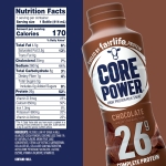 Core Power Protein Shake, Chocolate, 26g Bottle, 14oz, 12 Pack - Image 8