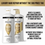Pantene Shampoo & Conditioner Set, Daily Moisture Renewal with Pro-V Nutrients for Dry, Color-Treated Hair, Long-Lasting Hydration & Nourishment, 27.7 Fl Oz Each, 2-Pack + Miracle Rescue Shot (0.5 Oz) - Image 11