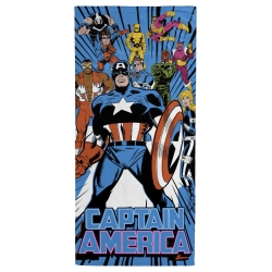 Jay Franco Marvel Comics Captain America Kids Bath Pool Beach Towel - Super Soft & Absorbent 100% Cotton Towel, Measures 28 x 58