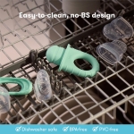 Frida Baby Push Pop Feeder, Baby Fruit Feeder, Baby Fruit Food Feeder to Safely Introduce New Foods, Fresh + Frozen Food Silicone Feeder for Babies, BPA Free, Dishwasher Safe - Image 2