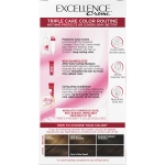 L'Oreal Paris Excellence Creme Permanent Hair Color, 4 Dark Brown, 100 percent Gray Coverage Hair Dye, Pack of 1 - Image 2