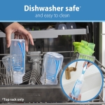 Dr. Brown's Natural Flow Anti-Colic Options+ Narrow Baby Bottle, 8 oz/250 mL, with Level 1 Slow Flow Nipples, 0m+, 4 Pack - Image 9