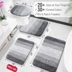 OLANLY Bathroom Rugs Mat 30x20, Extra Soft Absorbent Microfiber Bath Rugs, Rubber Backing, Quick Dry, Machine Washable Bath Mats for Bathroom Floor, Tub, Shower and Home Decor Accessories, Grey - Image 7