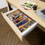 Utopia Kitchen Expandable Bamboo Drawer Organizer for Kitchen Utensils, Flatware, and Cutlery - Silverware Holder and Tray - Image 2