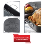 T-fal Ultimate Hard Anodized Nonstick Roasting Pan 16 Inchx13 Inch Roaster Pan, Pots and Pans, Cookware Black - Image 4