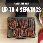 George Foreman® Fully Submersible™ Grill, NEW Dishwasher Safe, Wash the Entire Grill, Easy-to-Clean Nonstick, Black/Grey - Image 4