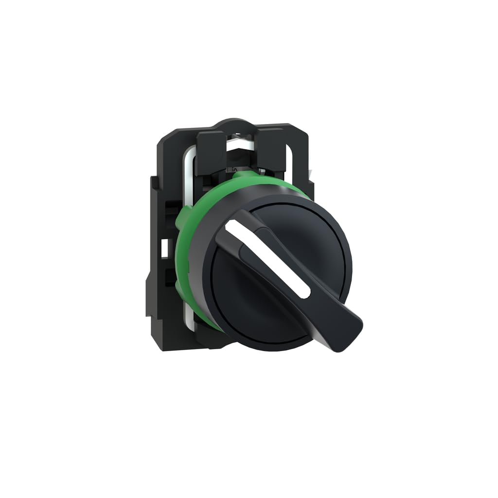 Version 1.0.0 Schneider Electric XB5AD21 Harmony XB5 Selector Switch for Industrial Machinery with Plastic Bezel, 2 Positions, Stay Put Operation, 1NO - Image 1