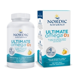 Ultimate Omega-D3, Lemon Flavor - 1280 mg Omega-3 + 1000 IU Vitamin D3
