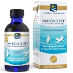 Omega-3 Pet, Unflavored - 2 oz - 304 mg Omega-3 Per One mL - Fish Oil for Small Dogs & Cats