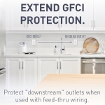 Legrand Radiant 2097WCCD12 20 Amp GFCI Self Test Decorator Duplex Outlet, White (1 Count) - Image 6